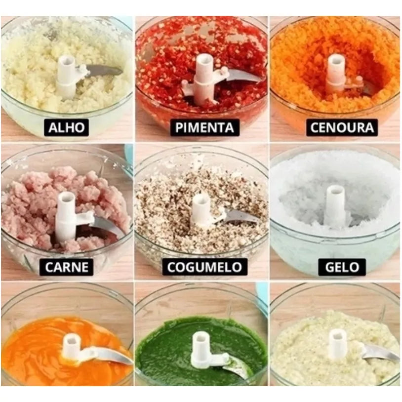 Mini Triturador Elétrico (Compre 1 Leve 2) - Loja Melhor Opção