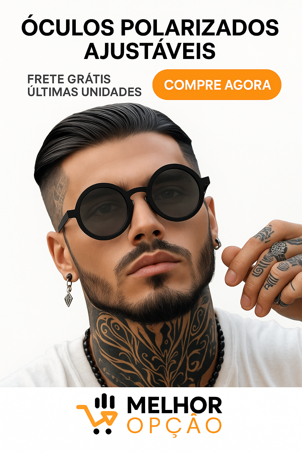 Super Óculos Com Polarizados Ajustáveis + FRETE GRÁTIS ( ULTIMAS UNIDADES)