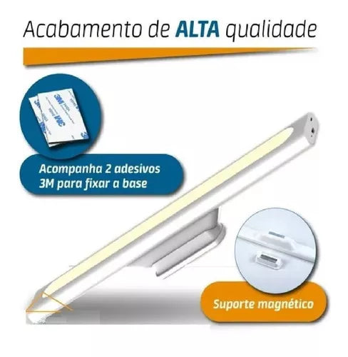 Luminaria Led Barra Usb Recarregavel + FRETE GRÁTIS - Loja Melhor Opção