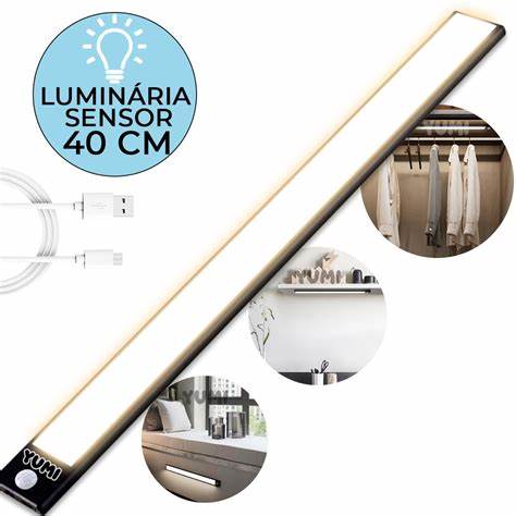Luminaria Led Barra Usb Recarregavel + FRETE GRÁTIS - Loja Melhor Opção
