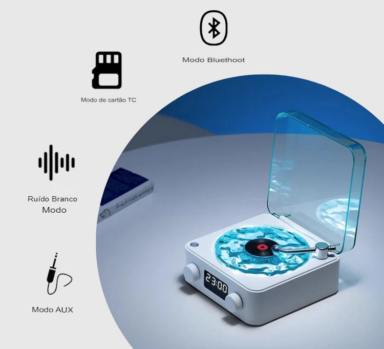 Mini Disco Retrô (Alto Falante) + FRETE GRÁTIS