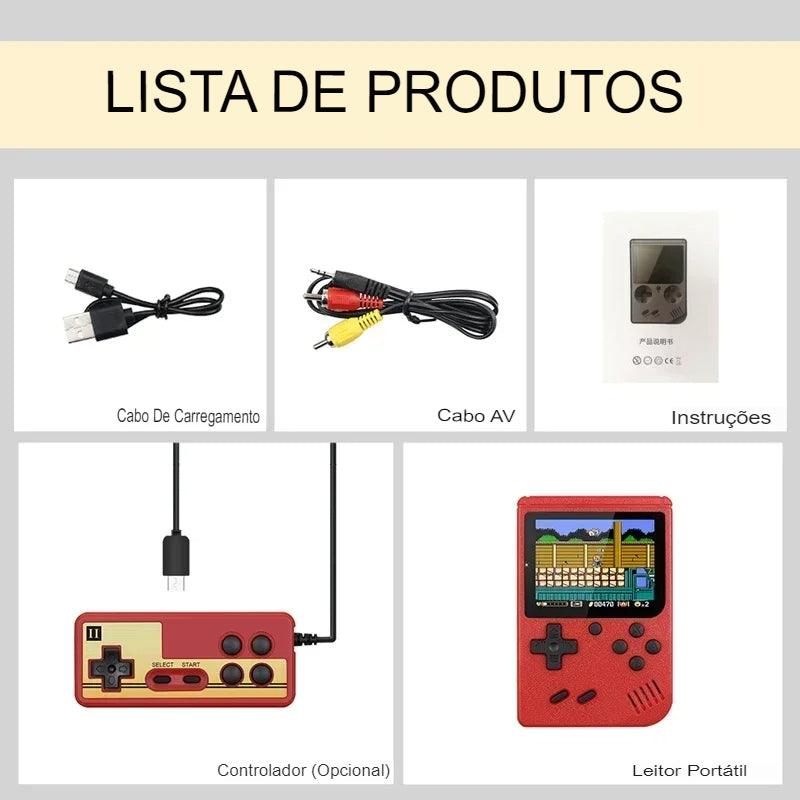 Mini Console De Videogame Portátil Embutido 400 Jogos + FRETE GRÁTIS + BRINDE DO CONTROLE - Loja Melhor Opção