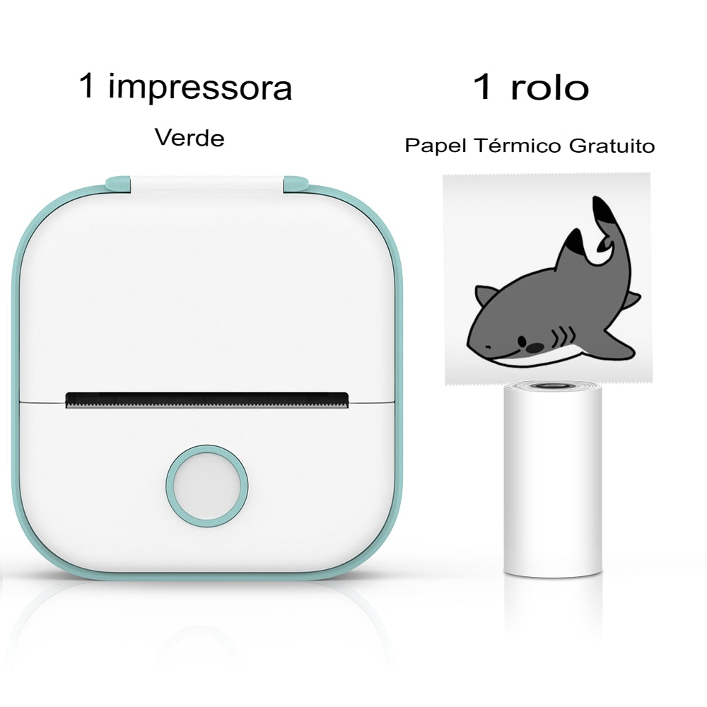 Impressora de bolso (Com Brinde de mais um rolo de papel adesivo )+ FRETE GRÁTIS + (ULTIMAS UNIDADES) - Loja Melhor Opção