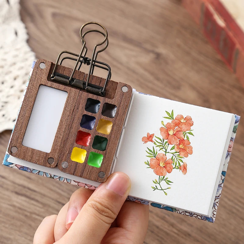 Conjunto de aquarela portátil - Mini Caixa De Tinta 8 Cores (ULTIMAS UNIDADES) + FRETE GRÁTIS - APENAS HOJE!