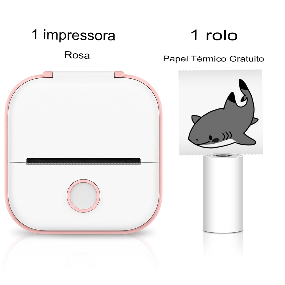 Impressora de bolso (Com Brinde de mais um rolo de papel adesivo )+ FRETE GRÁTIS + (ULTIMAS UNIDADES) - Loja Melhor Opção