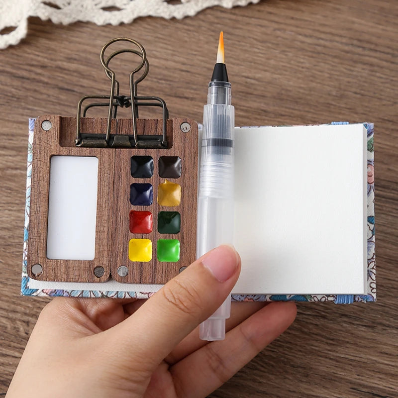 Conjunto de aquarela portátil - Mini Caixa De Tinta 8 Cores (ULTIMAS UNIDADES) + FRETE GRÁTIS - APENAS HOJE!