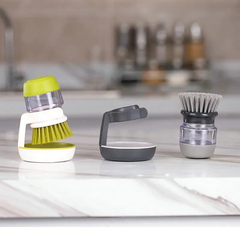 Escova De Prato Com Saboneteira - A solução prática e higiênica para a sua cozinha + FRETE GRÁTIS - Loja Melhor Opção