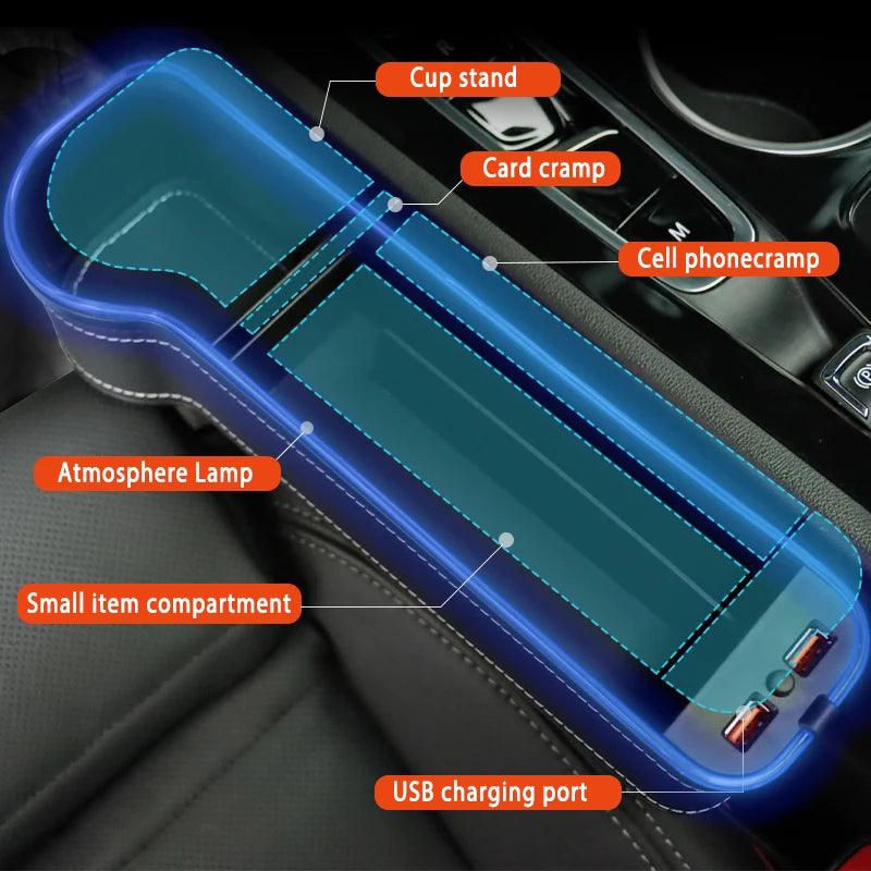 Suporte Organizador Para Carro Com Carregador USB - Loja Melhor Opção