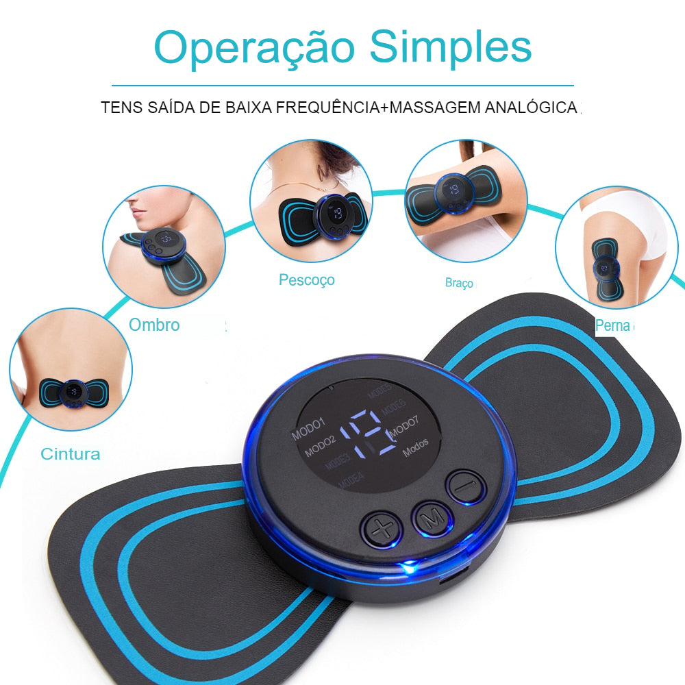 Mini Massageador Elétrico (COMPRE 1 LEVE 3) + FRETE GRÁTIS - Loja Melhor Opção