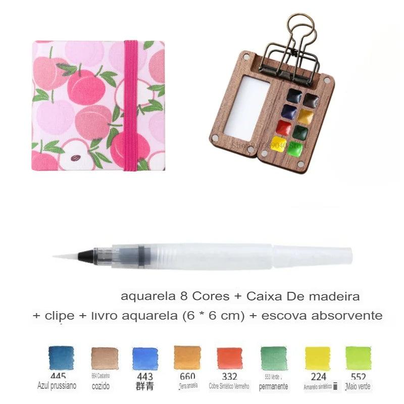 Conjunto de aquarela portátil - Mini Caixa De Tinta 8 Cores (ULTIMAS UNIDADES) + FRETE GRÁTIS - APENAS HOJE!