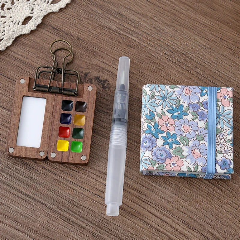 Conjunto de aquarela portátil - Mini Caixa De Tinta 8 Cores (ULTIMAS UNIDADES) + FRETE GRÁTIS - APENAS HOJE!