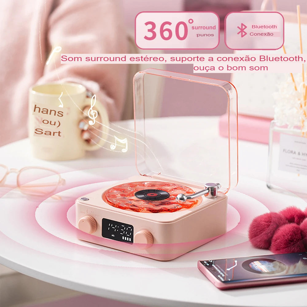 Mini Disco Retrô (Alto Falante) + FRETE GRÁTIS