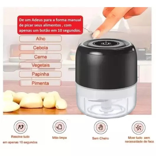 Mini Triturador Elétrico (Compre 1 Leve 2) - Loja Melhor Opção