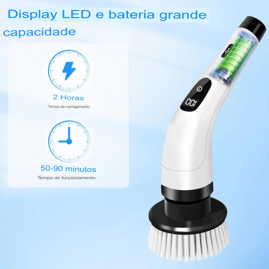 Escova de Limpeza Elétrica 9 em 1 + FRETE GRÁTIS - ULTIMAS UNIDADES