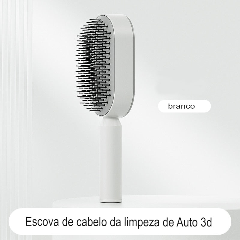 Escova de Cabelo com Auto Limpeza - Toque Puro - Loja Melhor Opção